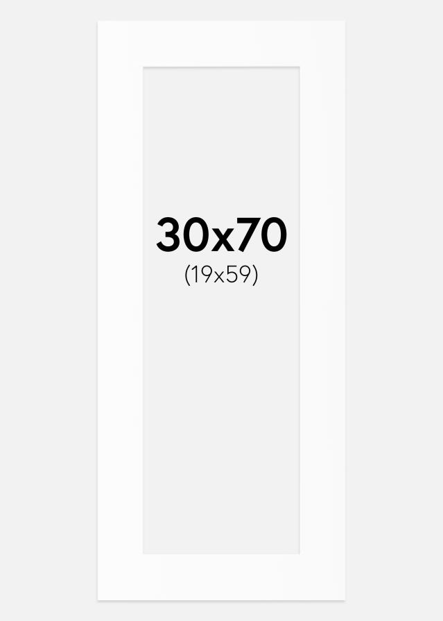 Passe-patrout Biały Standard Biały środek 30x70 cm (19x59)