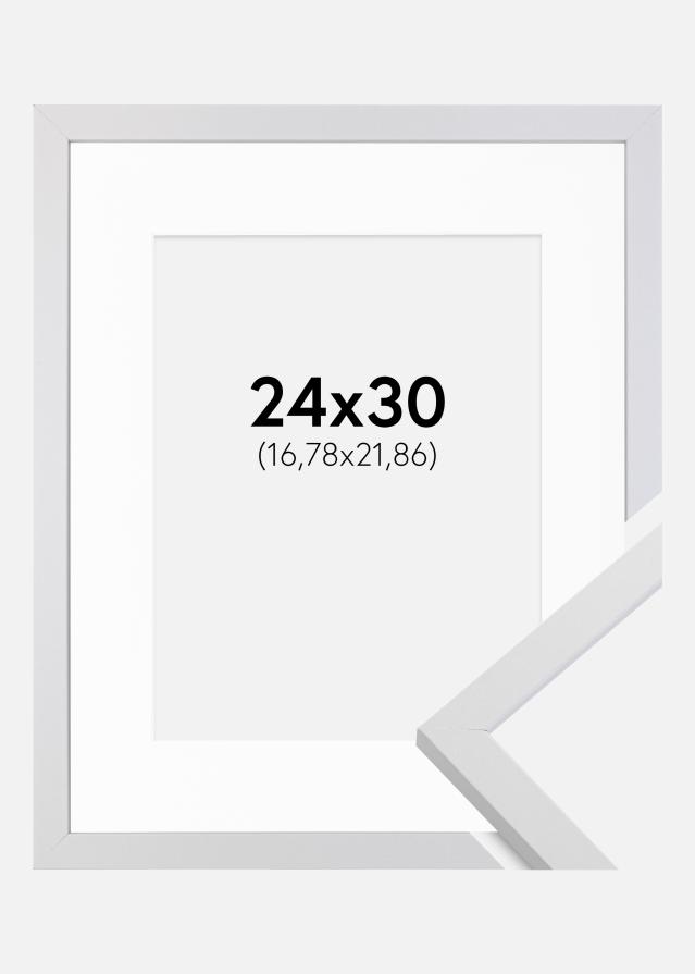 Rama Trendy Biały 24x30 cm - Passe-patrout Biały 7x9 inches