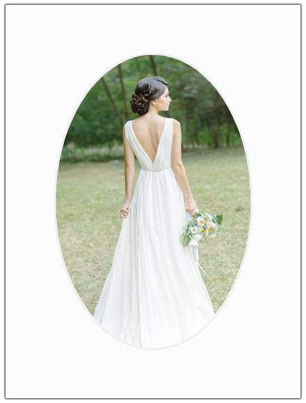 Passe-patrout Biały Biały środek Owalny 13x18 cm (8x11,5)