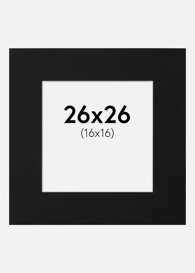 Passe-patrout Czarny Standard (Biały Rdzeń) 26x26 cm (16x16)