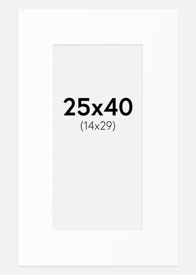 Passe-patrout Biały Standard (Białe Rdzeń) 25x40 cm (14x29)
