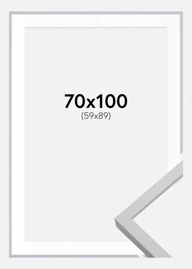 Rama Oslo Biały 70x100 cm - Passe-patrout Biały 60x90 cm