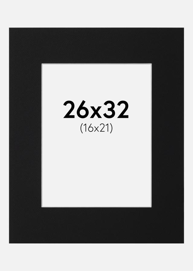 Passe-patrout Czarny Standard (Biały Rdzeń) 26x32 cm (16x21)