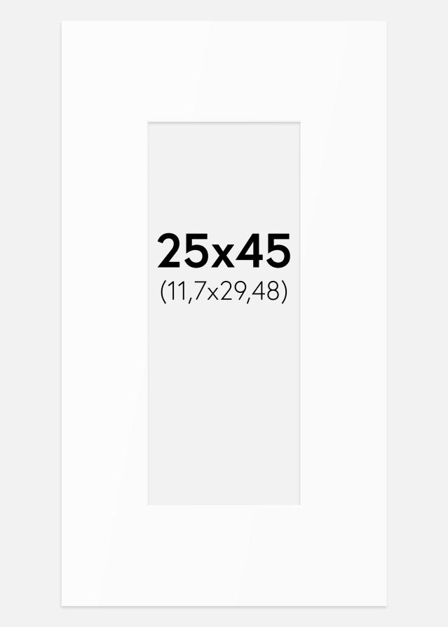 Passe-patrout Biały Standard (Białe Rdzeń) 25x45 cm (11,7x29,48)