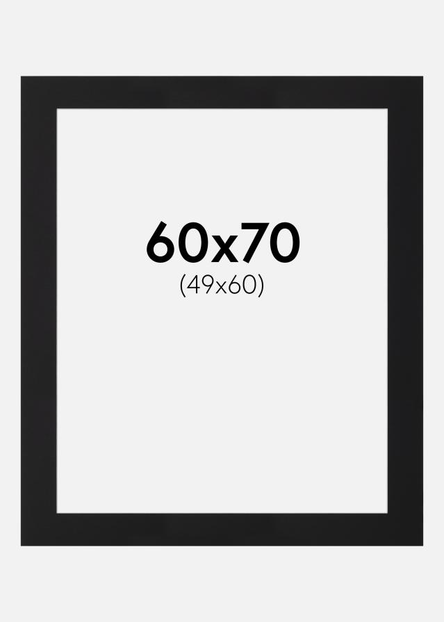 Passe-patrout Czarny Standard (Biały Rdzeń) 60x70 cm (49x60)