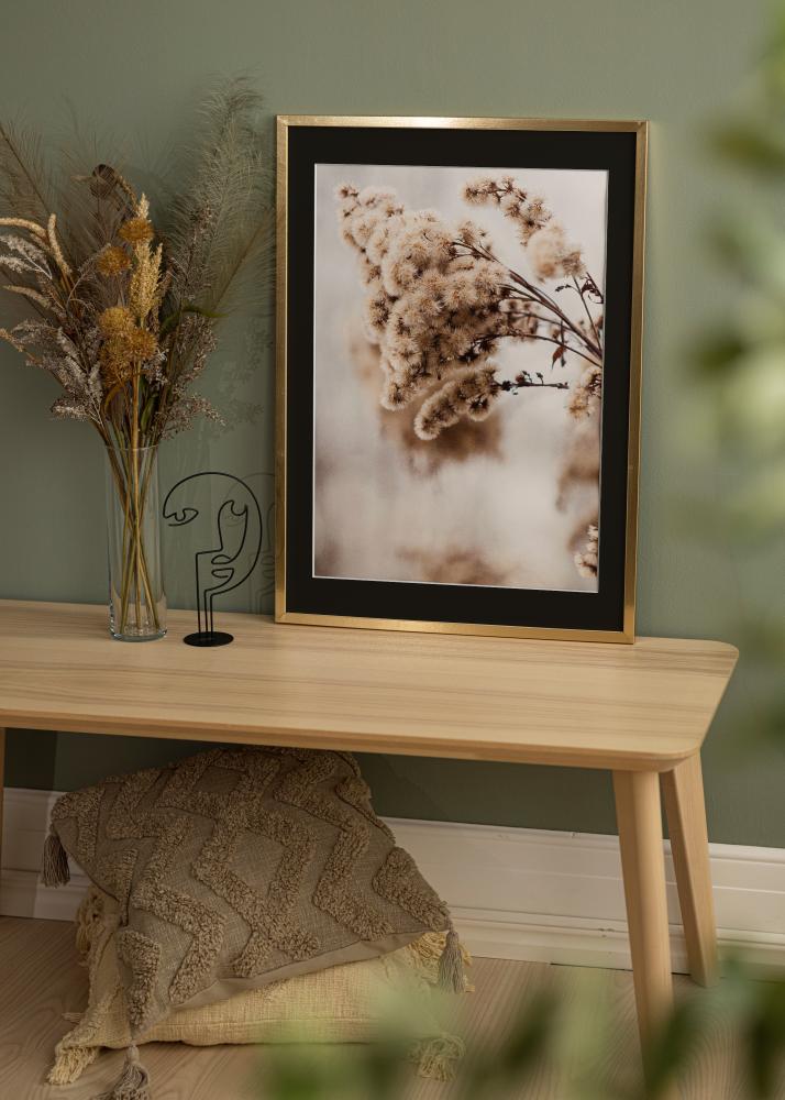 Rama Trendy Złoty 20x25 cm - Passe-patrout Czarny 14x18 cm