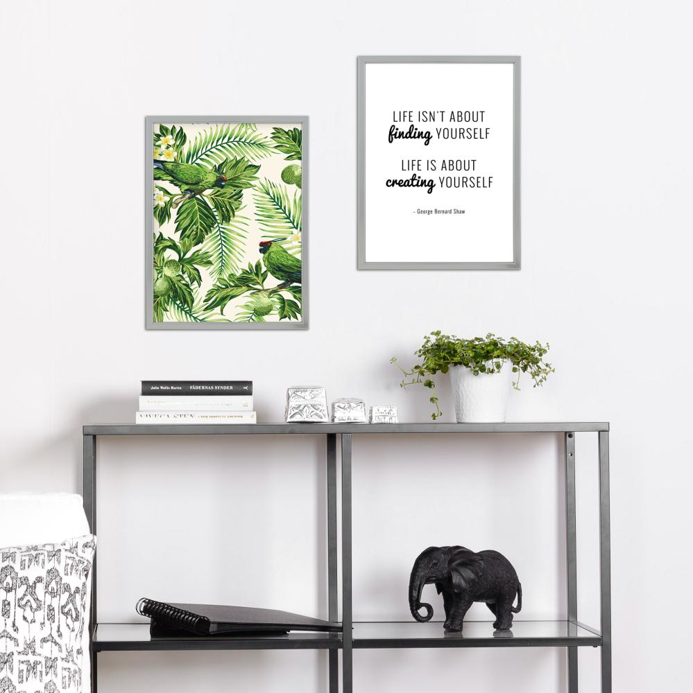 Rama Slim Matowy Szkło antyrefleksyjne Srebrny 9x12 cm