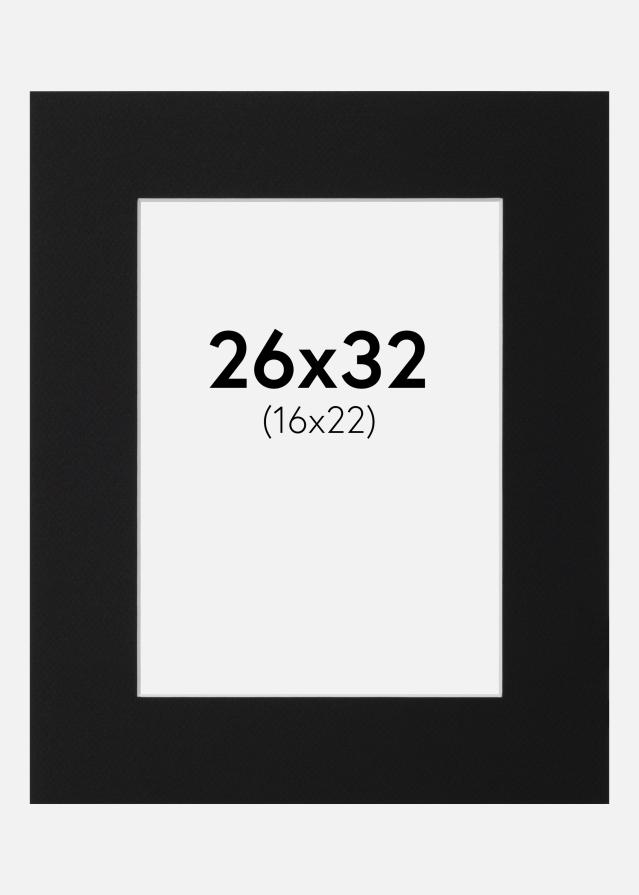 Passe-patrout Czarny Standard (Biały Rdzeń) 26x32 cm (16x22)