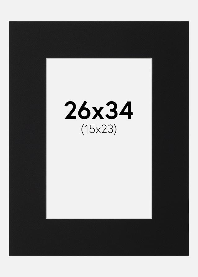 Passe-patrout Czarny Standard (Biały Rdzeń) 26x34 cm (15x23)
