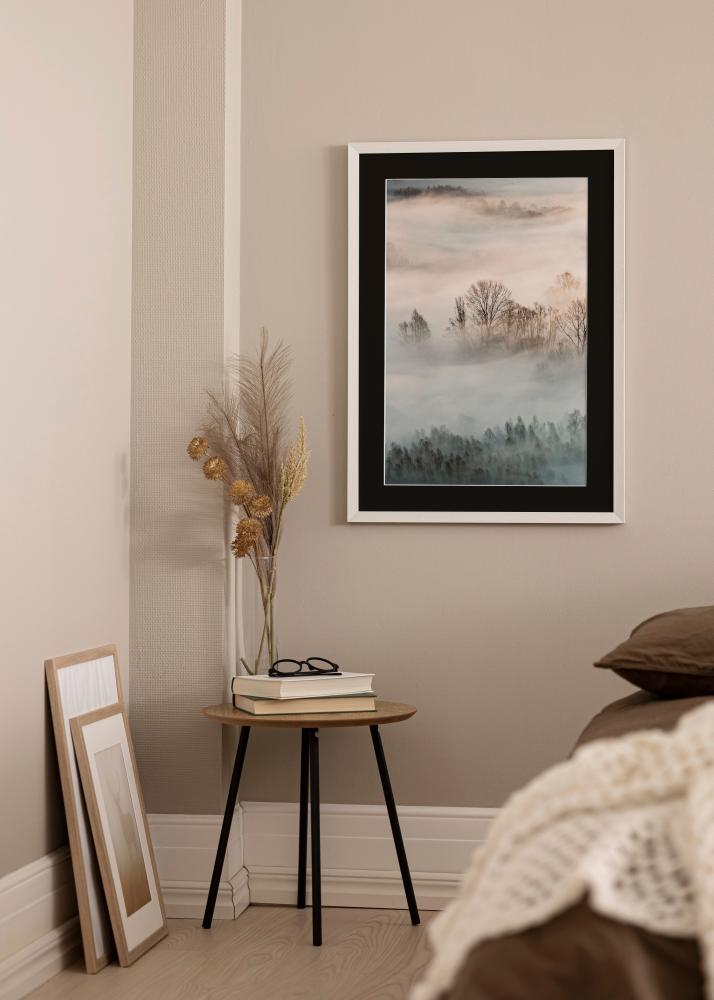 Rama Fiorito Biały 40x50 cm - Passe-patrout Czarny 12x16 inches