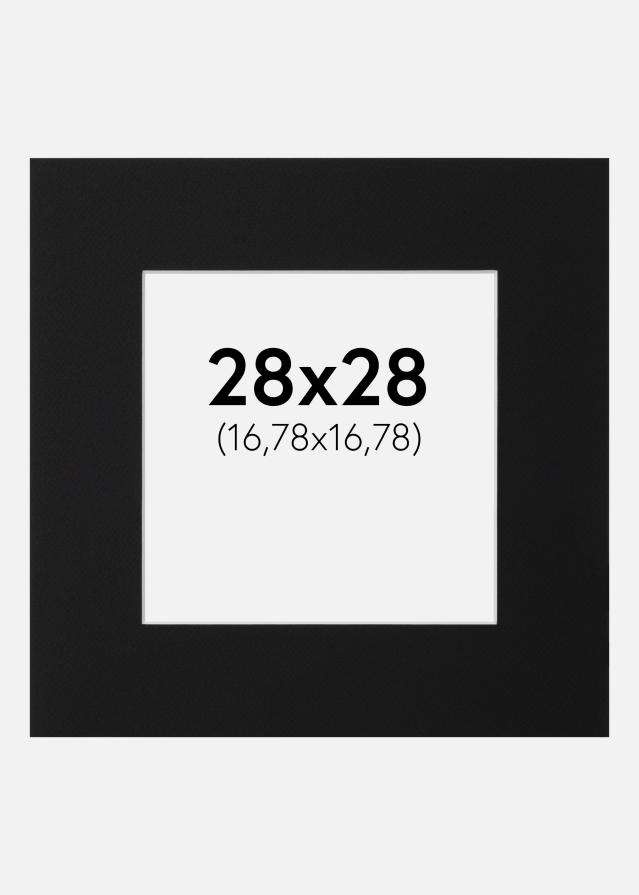 Passe-patrout Czarny Standard (Biały Rdzeń) 28x28 cm (16,78x16,78)