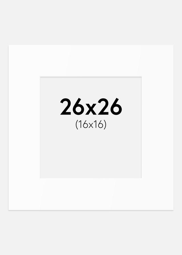 Passe-patrout Biały Standard (Białe Rdzeń) 26x26 cm (16x16)
