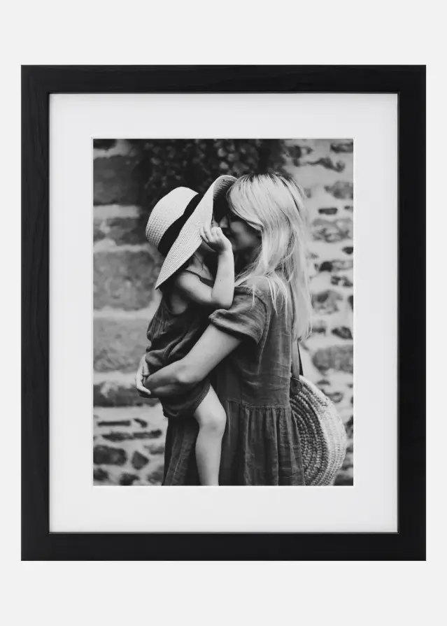 Pakiet zdjęcie z oprawą Czarny z Passe-patrout - S (18x24 cm)