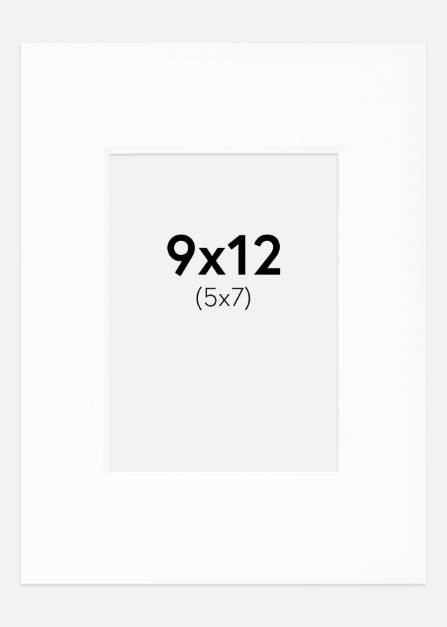 Passe-patrout Biały Standard Biały środek 9x12 cm (5x7)