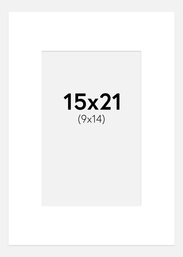 Passe-patrout Kredowobiały 15x21 cm (9x14 cm)