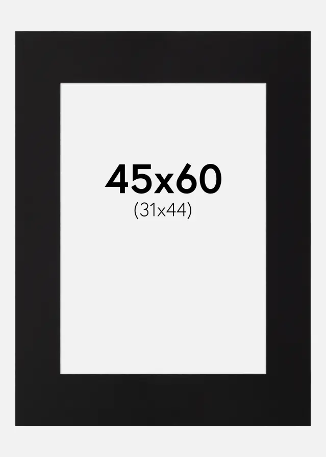 Passe-patrout Czarny Standard Biały środek 45x60 cm (31x44)