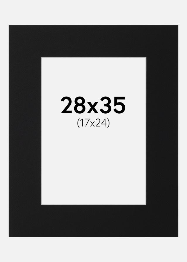 Passe-patrout Czarny Standard (Biały Rdzeń) 28x35 cm (17x24)