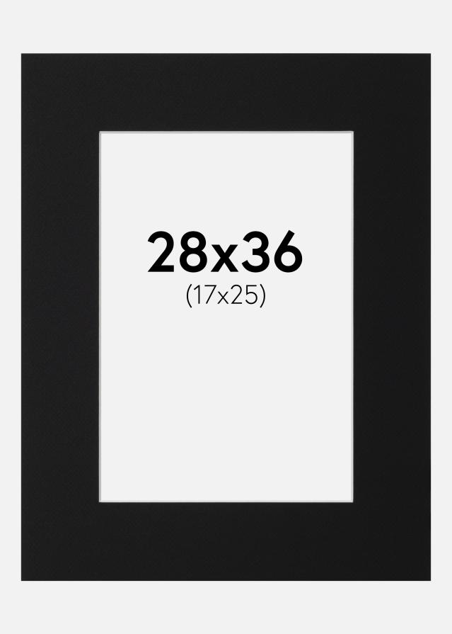 Passe-patrout Czarny Standard (Biały Rdzeń) 28x36 cm (17x25)