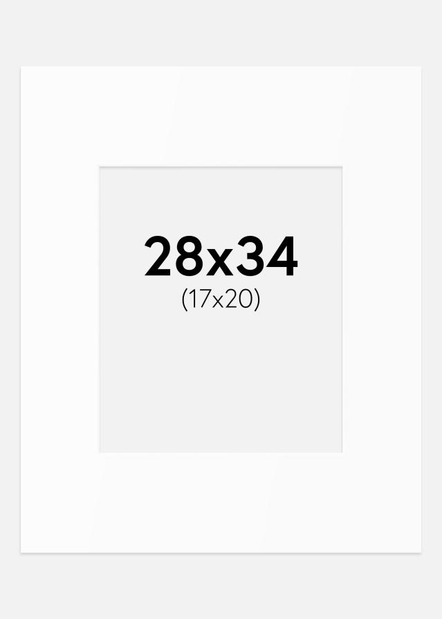 Passe-patrout Biały Standard (Białe Rdzeń) 28x34 cm (17x20)