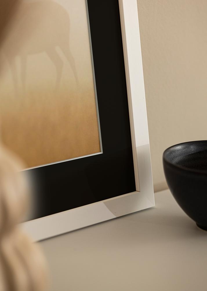 Rama White Wood 50x100 cm - Passe-patrout Czarny 30x80 cm