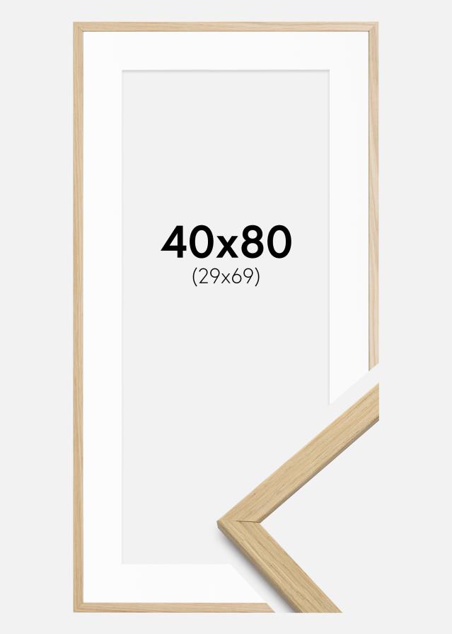 Rama Edsbyn Dąb 40x80 cm - Passe-patrout Biały 30x70 cm
