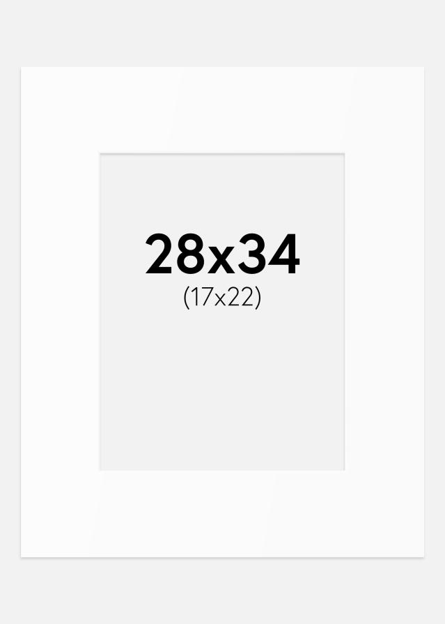 Passe-patrout Biały Standard (Białe Rdzeń) 28x34 cm (17x22)