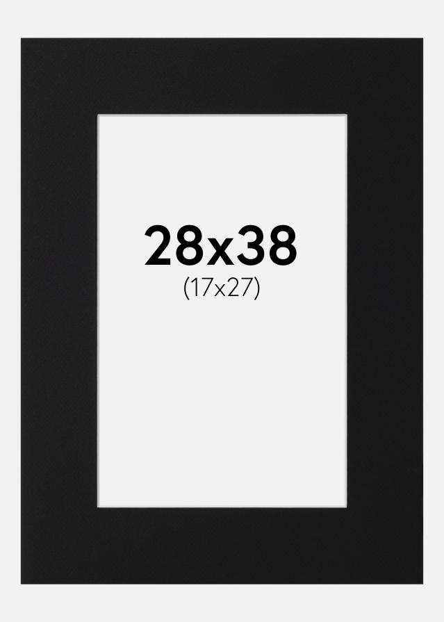 Passe-patrout Czarny Standard (Biały Rdzeń) 28x38 cm (17x27)