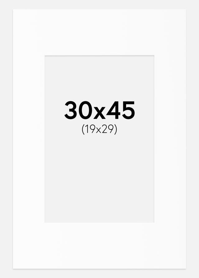 Passe-patrout Biały Standard Biały środek 30x45 cm (19x29)