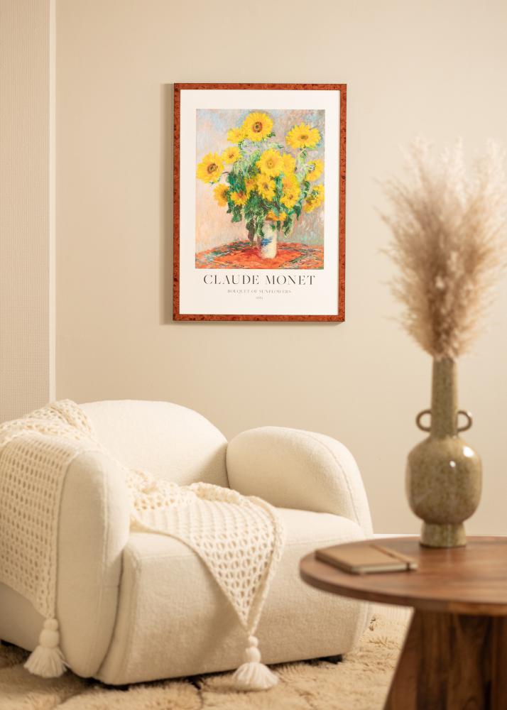 Rama Hermes Szkło akrylowe Burr Walnut 70x100 cm