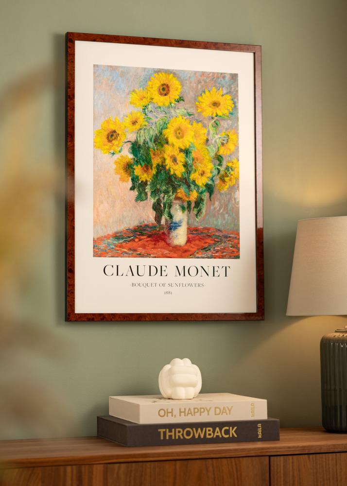 Rama Hermes Szkło akrylowe Burr Walnut 70x100 cm