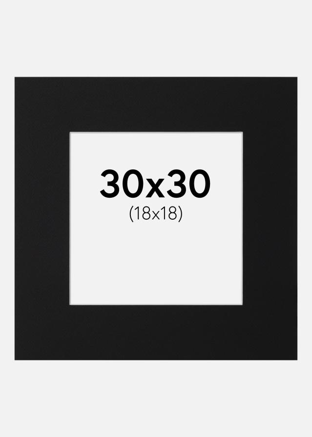 Passe-patrout Czarny Standard (Biały Rdzeń) 30x30 cm (18x18)