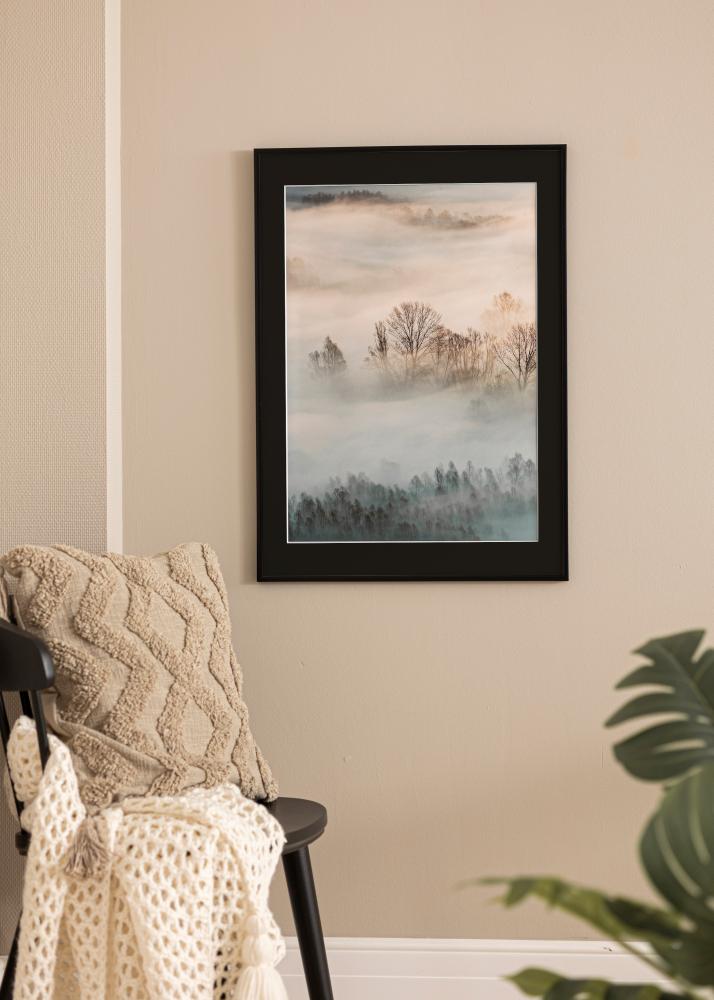 Rama New Lifestyle Czarny Mat 70x100 cm - Passe-patrout Czarny 24x36 inches