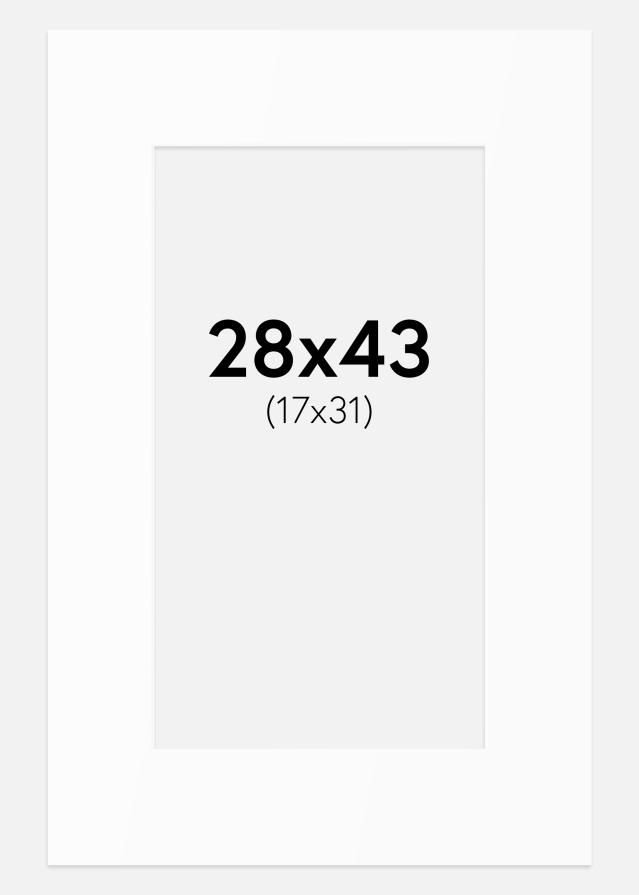 Passe-patrout Biały Standard (Białe Rdzeń) 28x43 cm (17x31)
