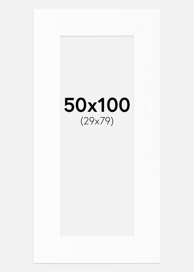 Passe-patrout Biały Standard Biały środek 50x100 cm (29x79)