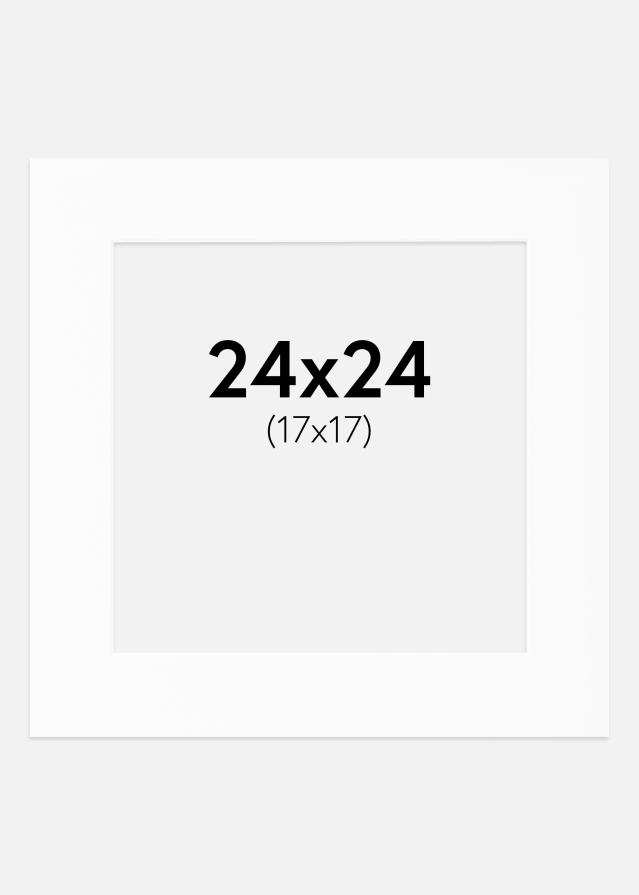 Passe-patrout Biały Standard Biały środek 24x24 cm (17x17)