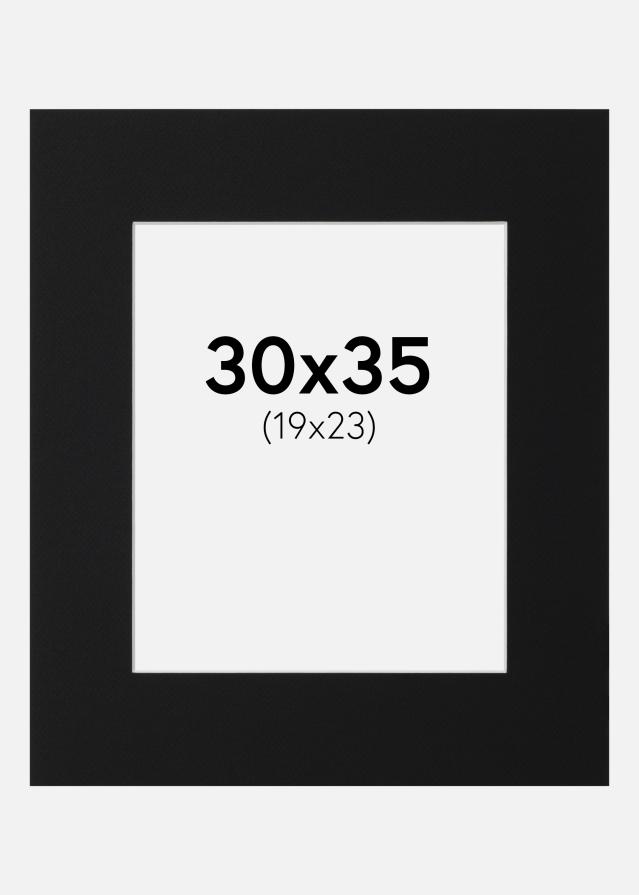 Passe-patrout Czarny Standard (Biały Rdzeń) 30x35 cm (19x23)