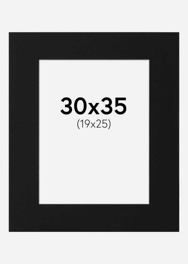 Passe-patrout Czarny Standard (Biały Rdzeń) 30x35 cm (19x25)