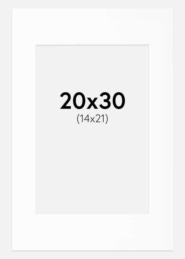 Passe-patrout Biały Standard Biały środek 20x30 cm (14x21)