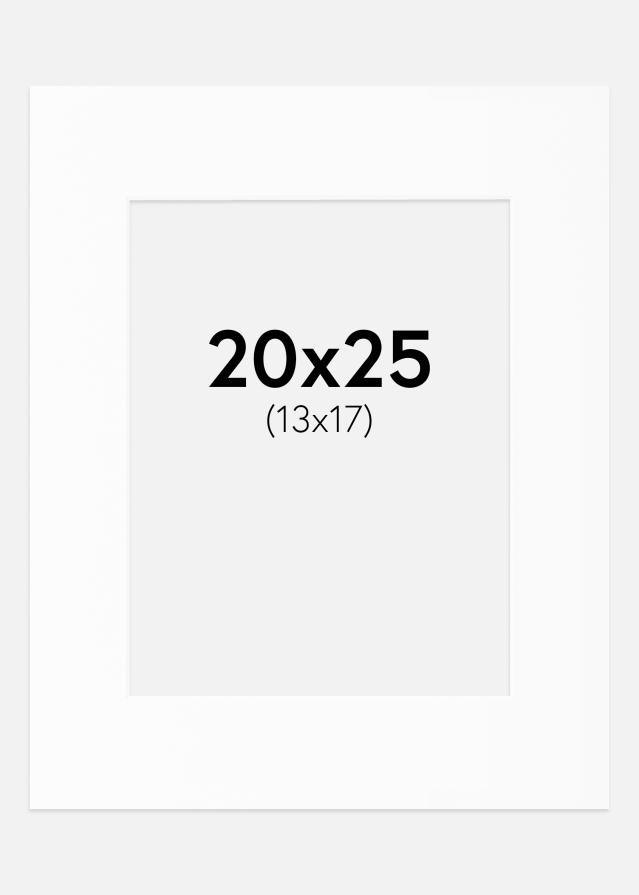 Passe-patrout Biały Standard Biały środek 20x25 cm (13x17)
