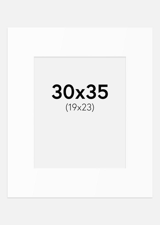 Passe-patrout Biały Standard (Białe Rdzeń) 30x35 cm (19x23)