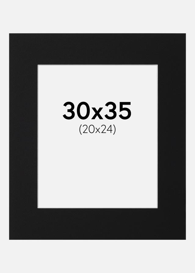 Passe-patrout Czarny Standard (Biały Rdzeń) 30x35 cm (20x24)