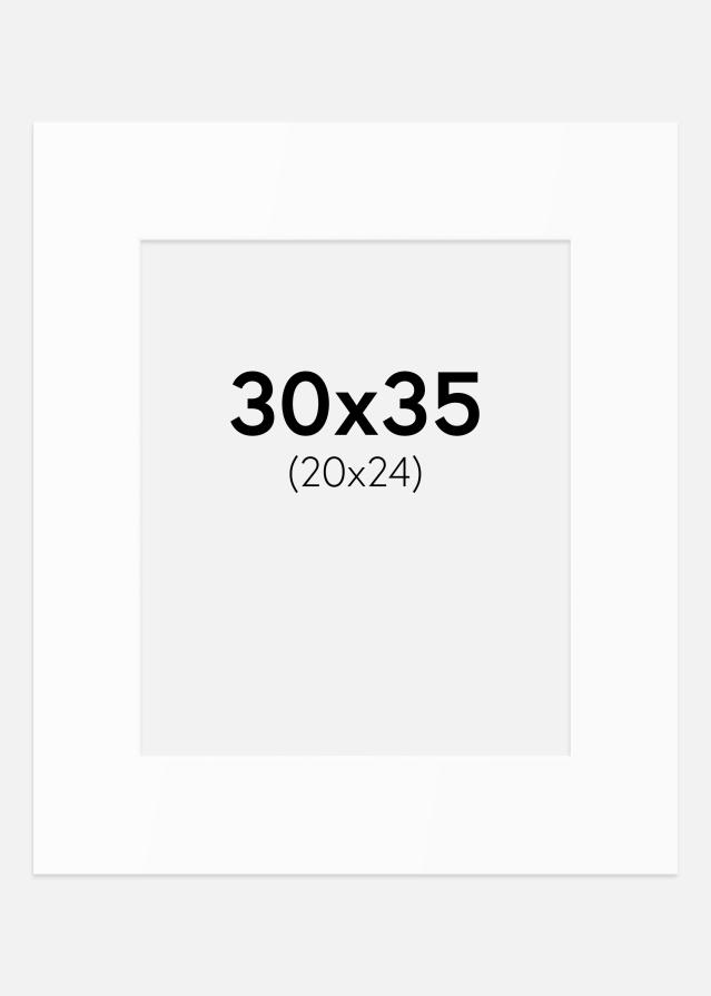 Passe-patrout Biały Standard (Białe Rdzeń) 30x35 cm (20x24)