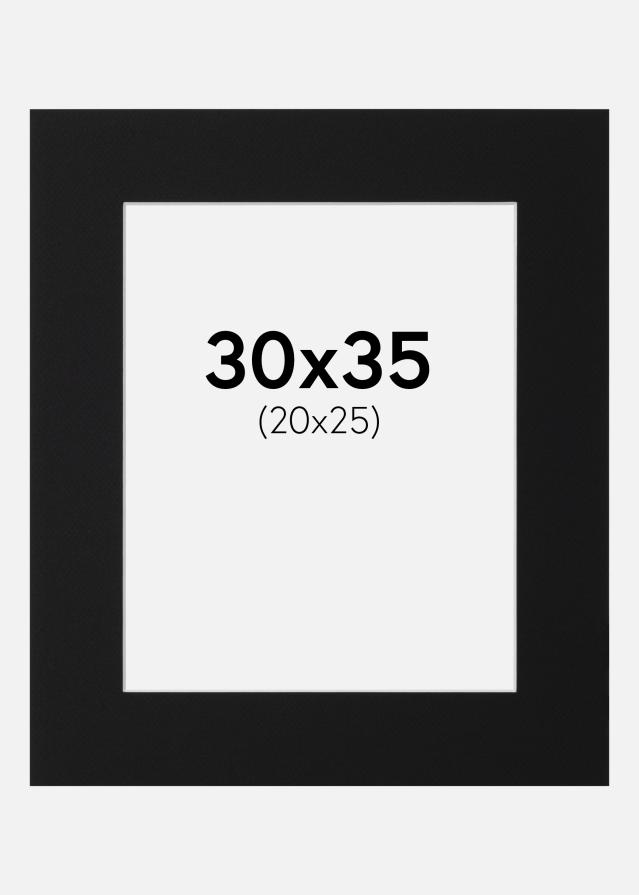 Passe-patrout Czarny Standard (Biały Rdzeń) 30x35 cm (20x25)