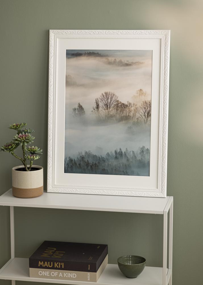 Rama Barok Biały 30x40 cm