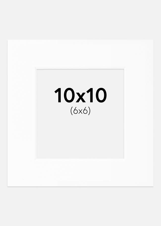 Passe-patrout Biały Standard Biały środek 10x10 cm (6x6)