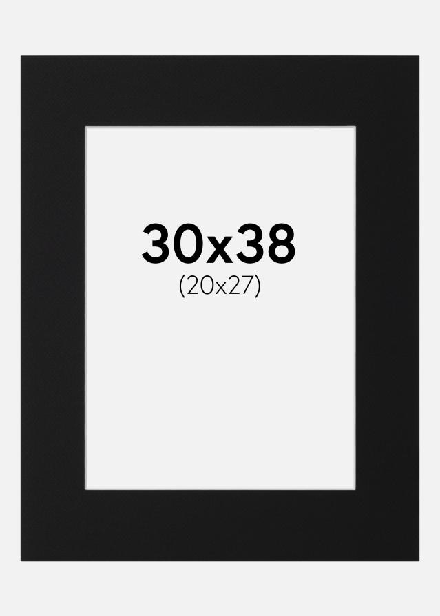 Passe-patrout Czarny Standard (Biały Rdzeń) 30x38 cm (20x27)
