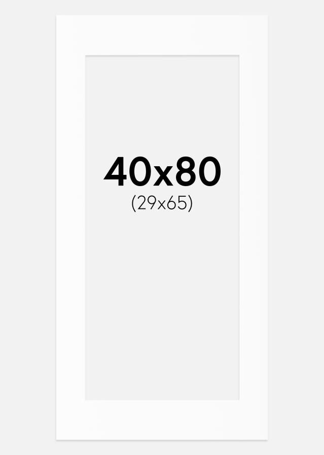 Passe-patrout Biały Standard Biały środek 40x80 cm (29x65)