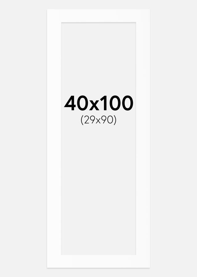 Passe-patrout Biały Standard Biały środek 40x100 cm (29x90)