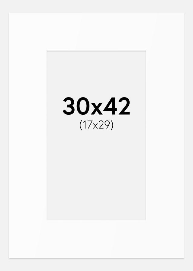 Passe-patrout Biały Standard (Białe Rdzeń) 30x42 cm (17x29)