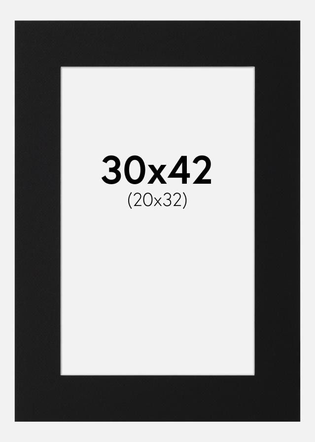 Passe-patrout Czarny Standard (Biały Rdzeń) 30x42 cm (20x32)
